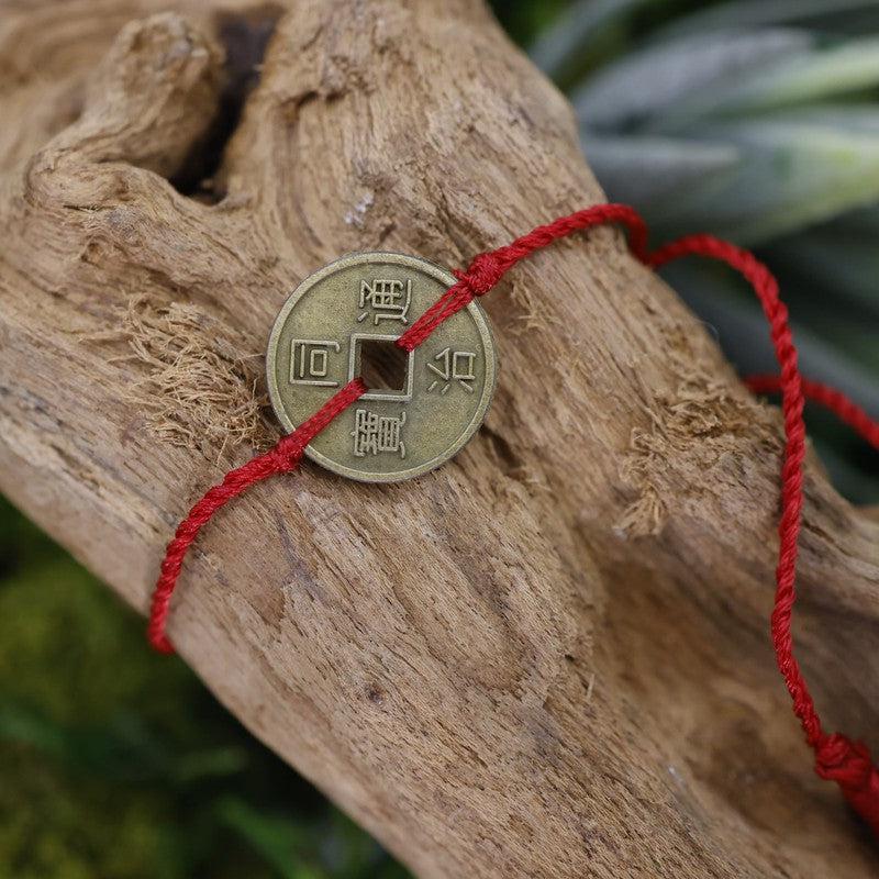 Adjustable Feng Shui Coin Tassel Bracelets || Abundance-Nature's Treasures