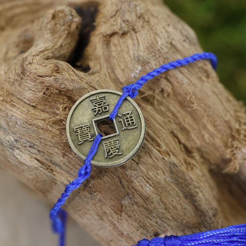 Adjustable Feng Shui Coin Tassel Bracelets || Abundance-Nature's Treasures