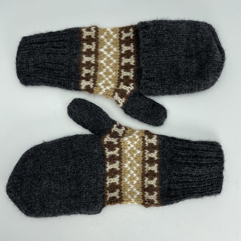 Alpaca Handwoven Adjustable Mitten Gloves-Nature's Treasures