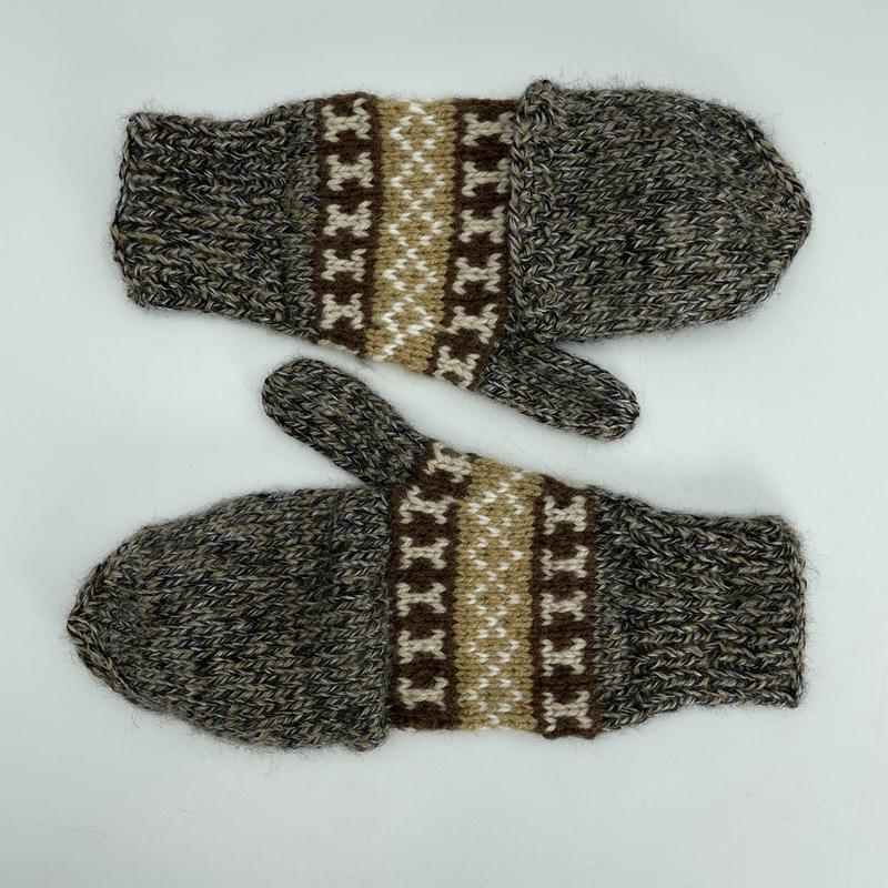 Alpaca Handwoven Adjustable Mitten Gloves-Nature's Treasures