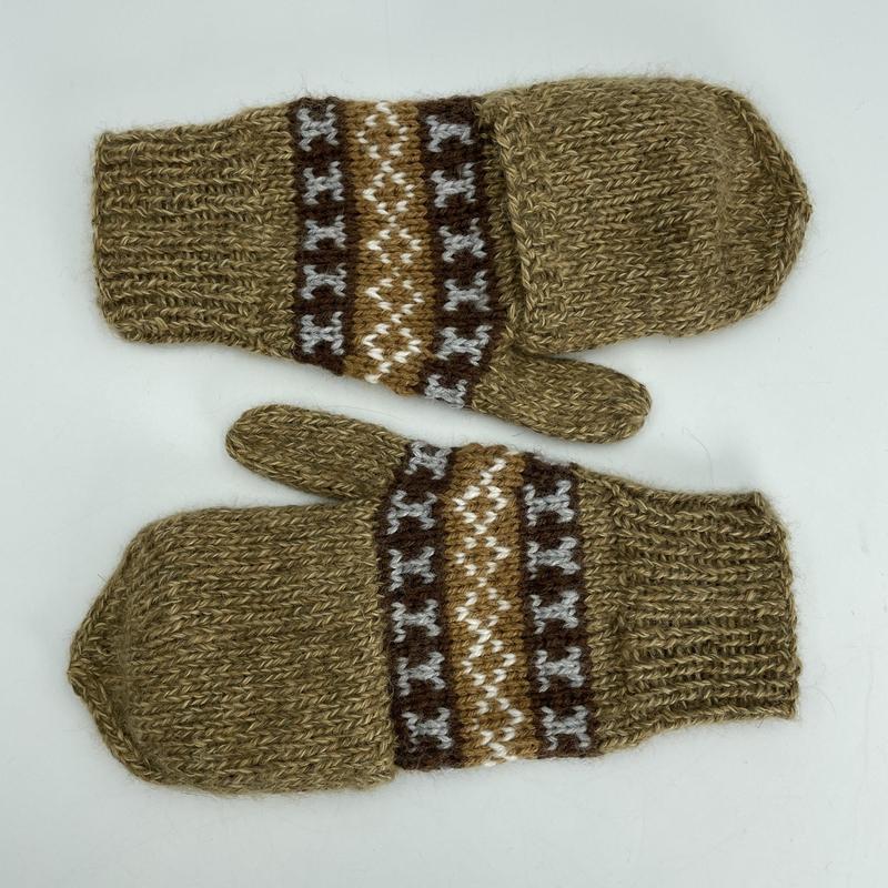 Alpaca Handwoven Adjustable Mitten Gloves-Nature's Treasures