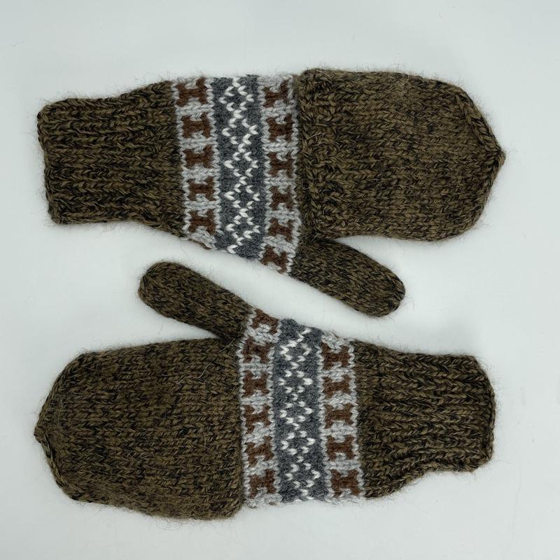 Alpaca Handwoven Adjustable Mitten Gloves-Nature's Treasures