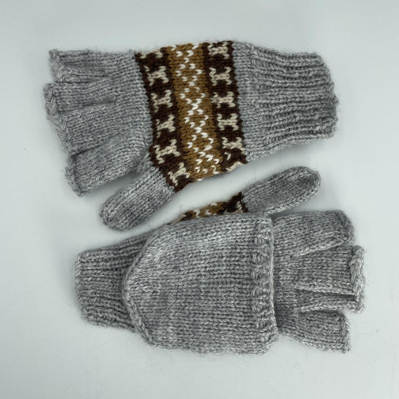 Alpaca Handwoven Adjustable Mitten Gloves-Nature's Treasures