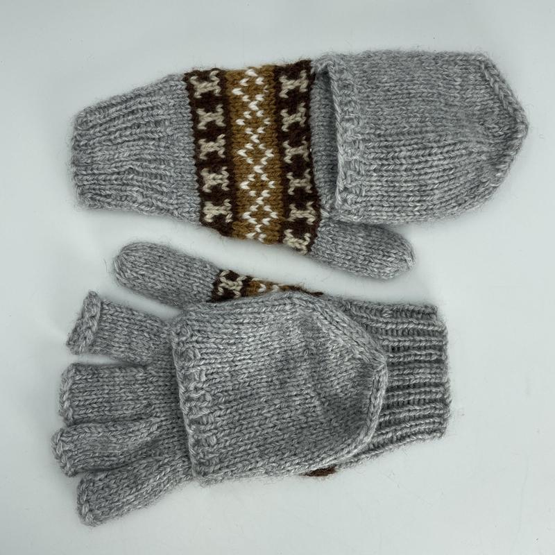 Alpaca Handwoven Adjustable Mitten Gloves-Nature's Treasures