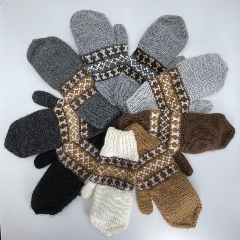 Alpaca Handwoven Adjustable Mitten Gloves-Nature's Treasures