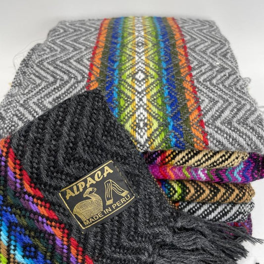 Alpaca Handwoven Wool Scarfs || Peruvian-Nature's Treasures