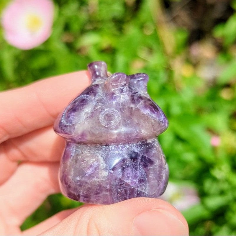 Amethyst Crystal Fairy House Carving-Nature's Treasures