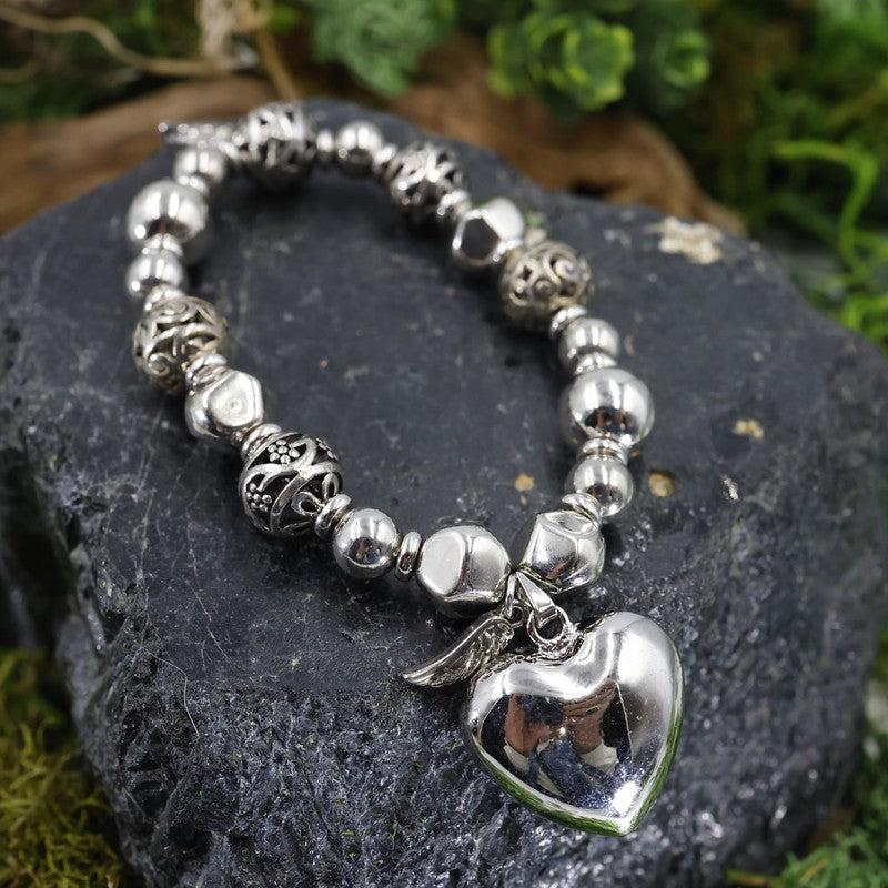 Angel Charm Bracelet With Light Heart Bell-Nature's Treasures