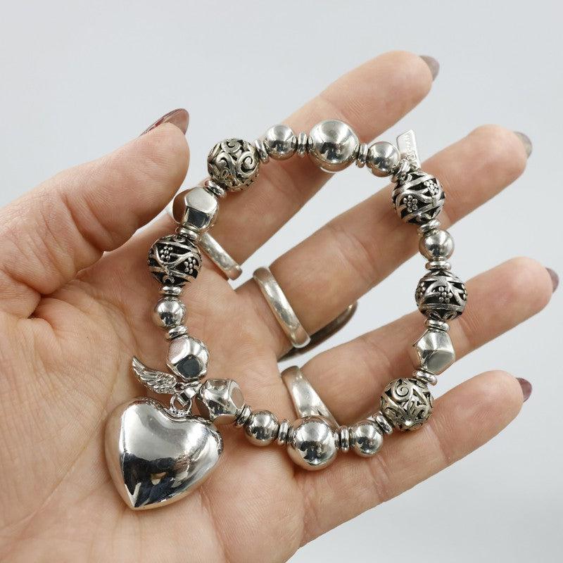 Angel Charm Bracelet With Light Heart Bell-Nature's Treasures