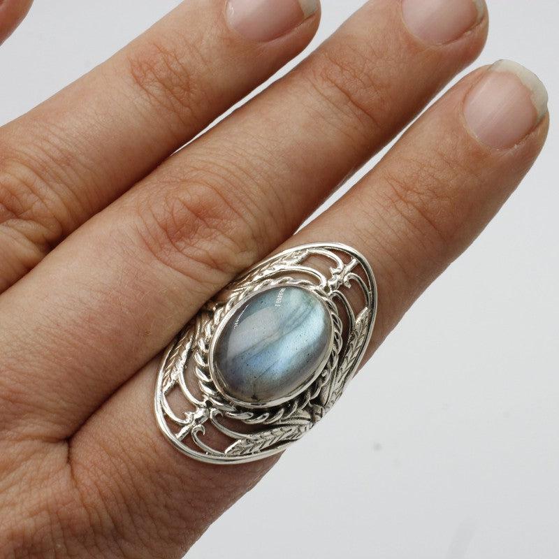 Angelic Labradorite Rings || .925 Sterling Silver-Nature's Treasures