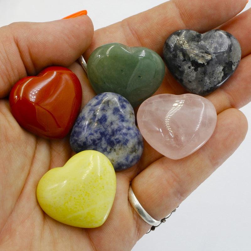 Assorted 28mm Pocket Heart Set || Heart Set-Nature's Treasures