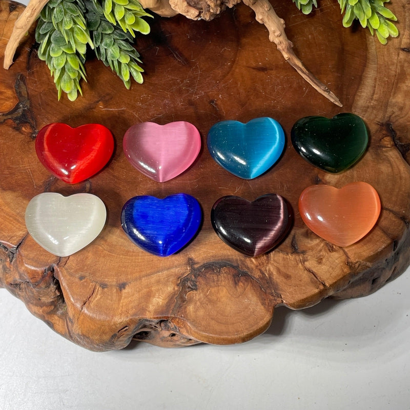 Assorted Fiber Optic 30 MM Pocket Hearts-Nature's Treasures