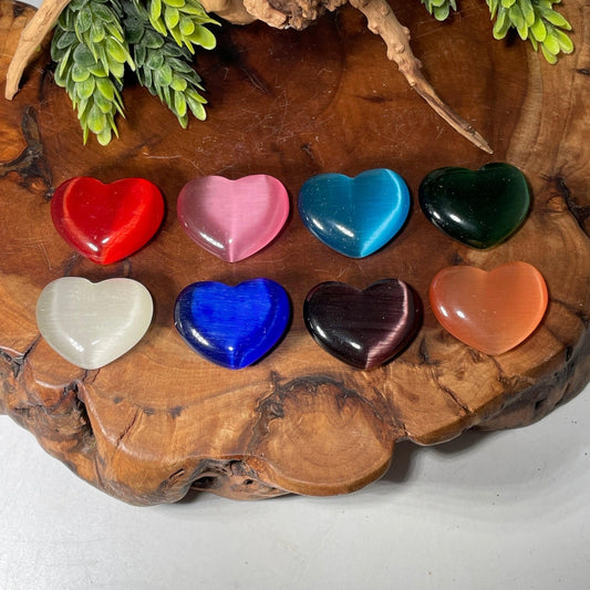 Assorted Fiber Optic 30 MM Pocket Hearts-Nature's Treasures