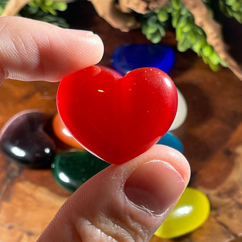 Assorted Fiber Optic 30 MM Pocket Hearts-Nature's Treasures