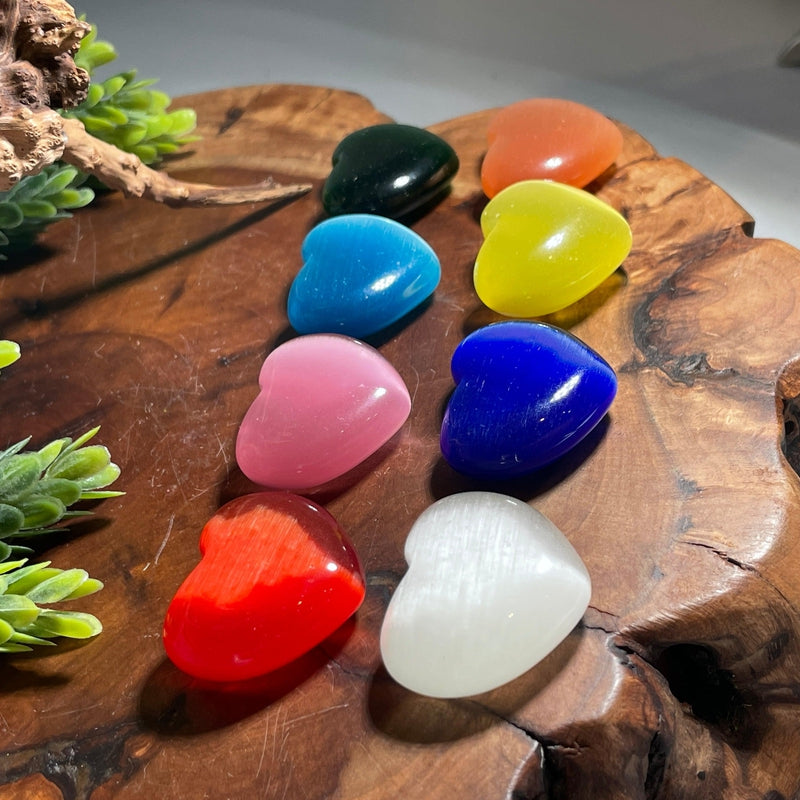 Assorted Fiber Optic 30 MM Pocket Hearts-Nature's Treasures