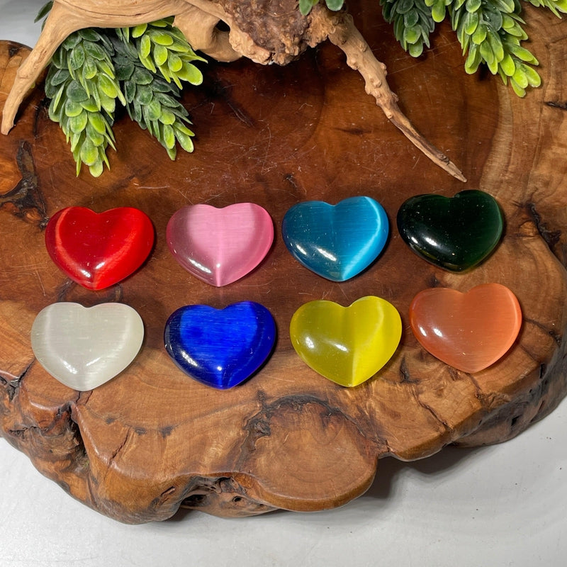 Assorted Fiber Optic 30 MM Pocket Hearts-Nature's Treasures