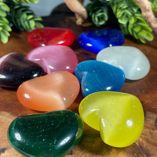 Assorted Fiber Optic 30 MM Pocket Hearts-Nature's Treasures