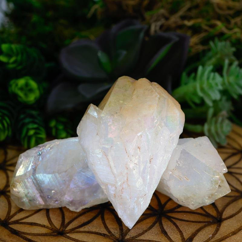 Aura Coated Quartz Point || Amethyst, Citrine, Quartz-Nature's Treasures