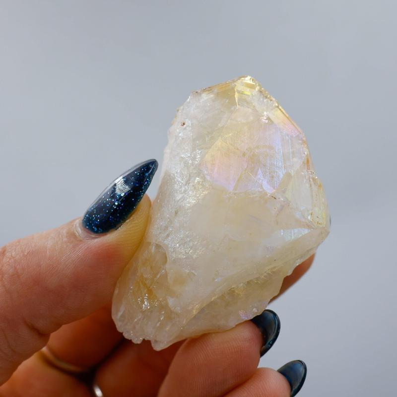 Aura Coated Quartz Point || Amethyst, Citrine, Quartz-Nature's Treasures