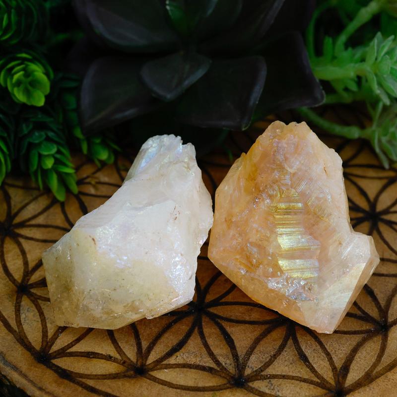 Aura Coated Quartz Point || Amethyst, Citrine, Quartz-Nature's Treasures