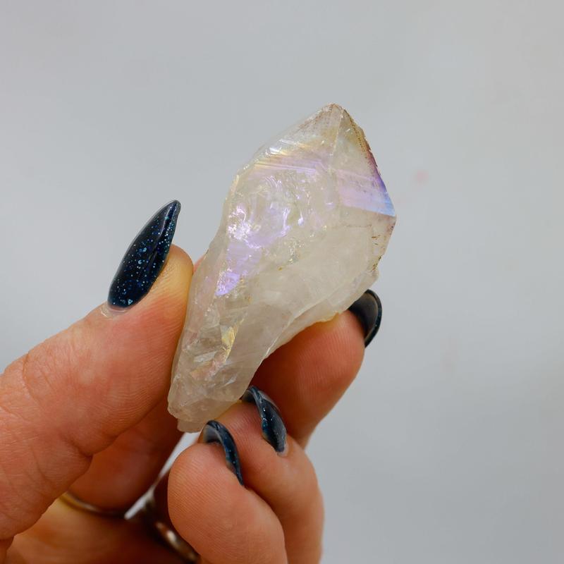 Aura Coated Quartz Point || Amethyst, Citrine, Quartz-Nature's Treasures