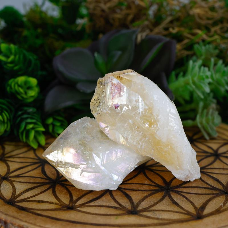 Aura Coated Quartz Point || Amethyst, Citrine, Quartz-Nature's Treasures