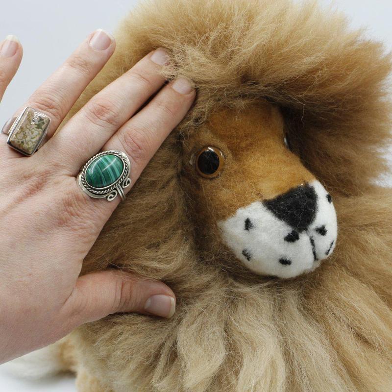 Authentic Hand Made Furry Lion's || Alpaca Wool-Nature's Treasures