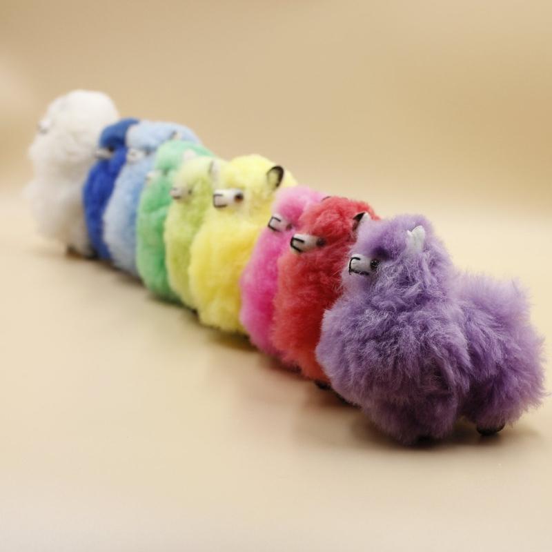 Authentic Hand Made Furry Multi-Color Llama's || Small-Nature's Treasures
