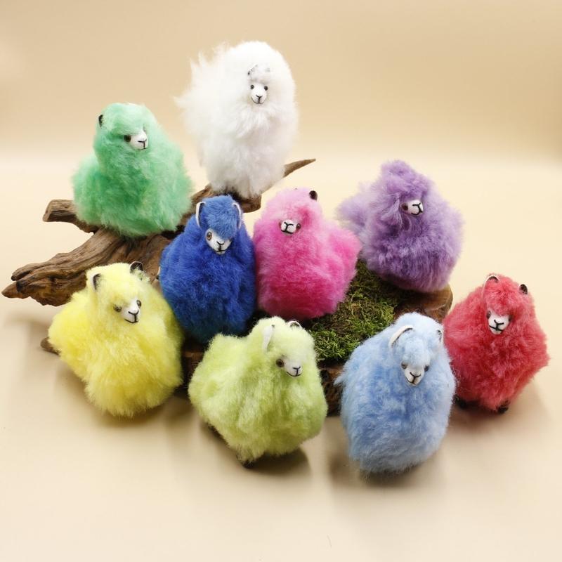 Authentic Hand Made Furry Multi-Color Llama's || Small-Nature's Treasures
