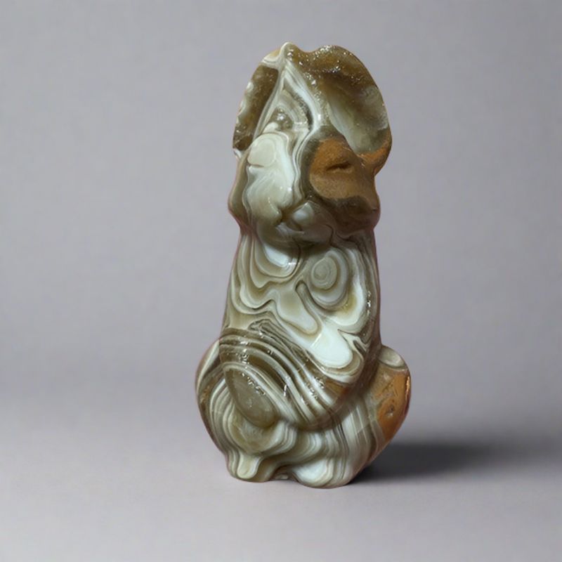 Banded Calcite Rabbit Carvings-Nature's Treasures