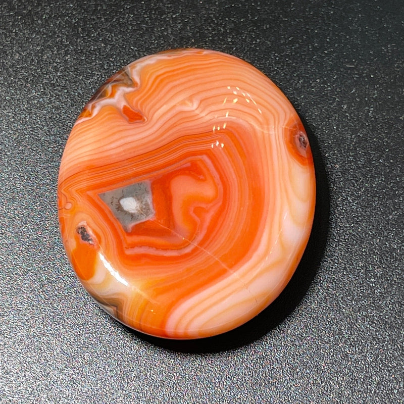 Banded Carnelian Worry Palm Stone || Confidence || brazil-Nature's Treasures