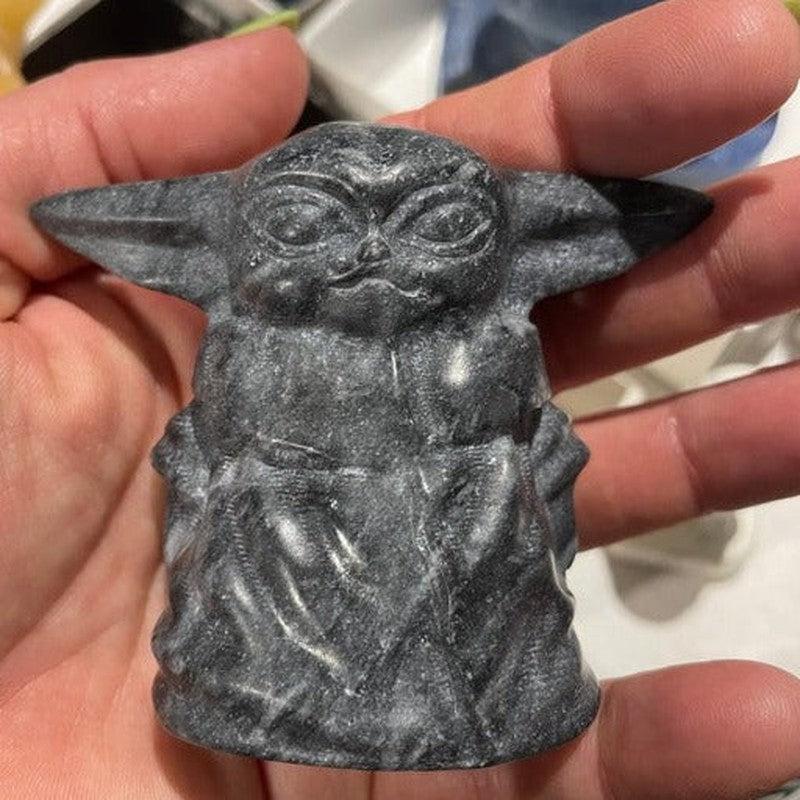 Black Jade Star Wars Baby Yoda Carving-Nature's Treasures