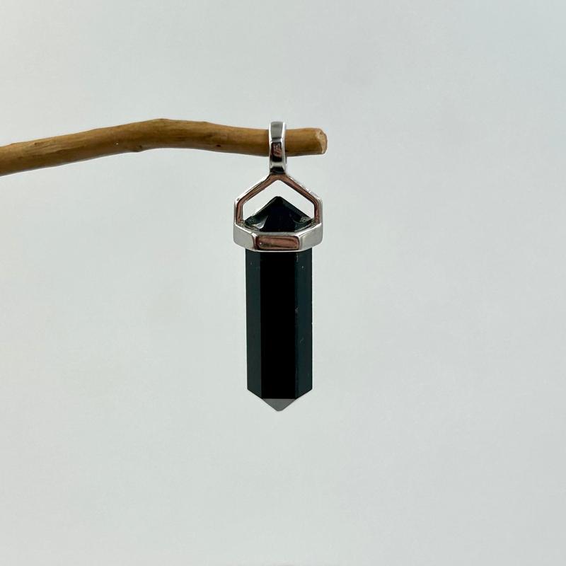 Black Tourmaline Protection Pendant || .925 Sterling Silver-Nature's Treasures