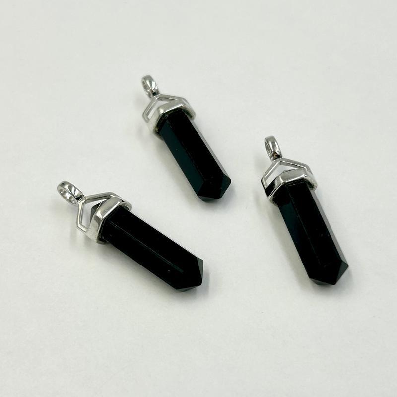 Black Tourmaline Protection Pendant || .925 Sterling Silver