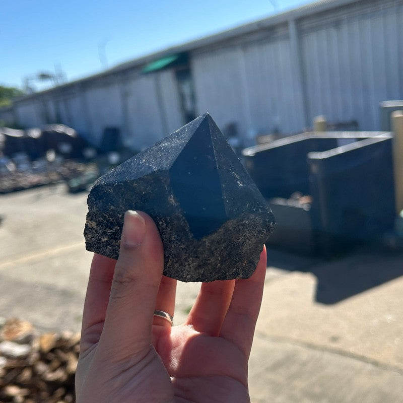 Black Tourmaline Rough Half Points-Nature's Treasures