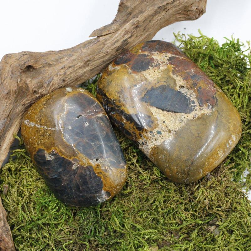 Blue Apatite In Matrix Palm Stones || Brazil-Nature's Treasures