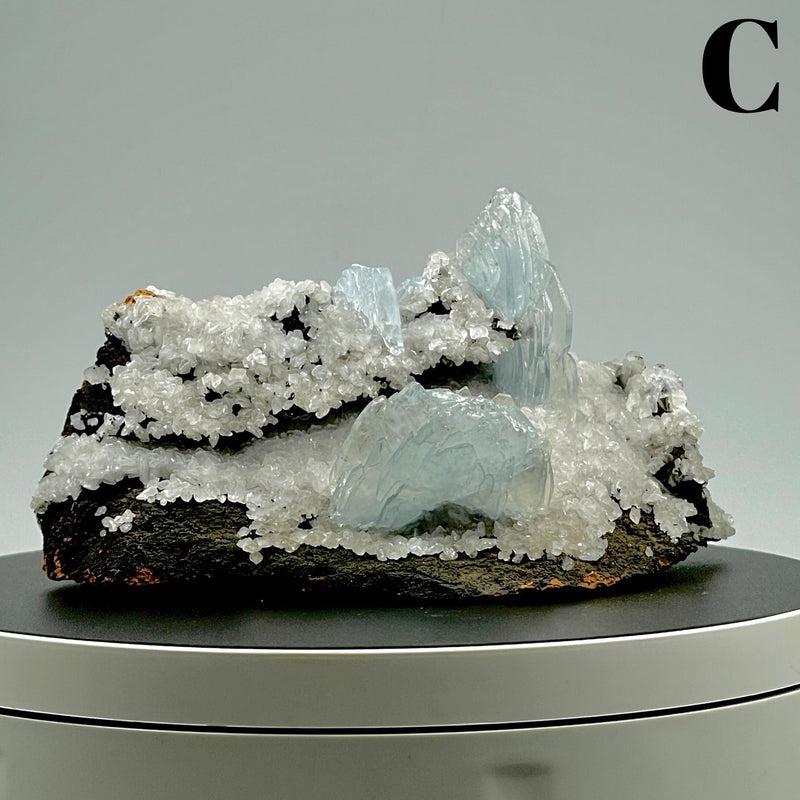 Blue Barite Crystal Cluster || Medium-Nature's Treasures