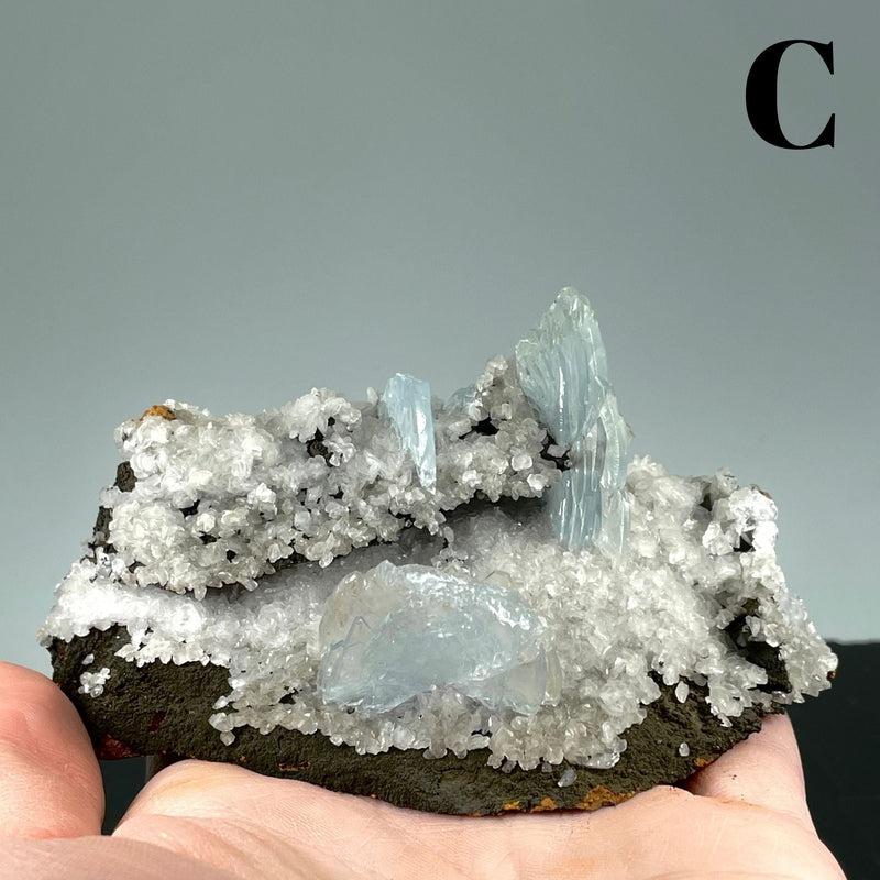 Blue Barite Crystal Cluster || Medium-Nature's Treasures