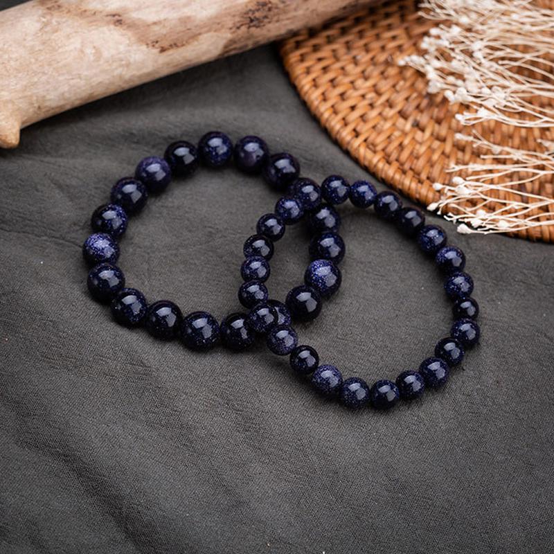 Blue Goldstone Beaded Bracelet || Spiritual Connections || China-Nature's Treasures