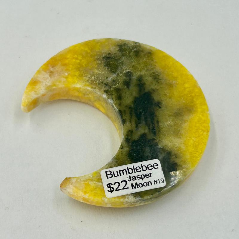 Bumblebee Jasper Moon & Star Carvings || Trunk Show-Nature's Treasures