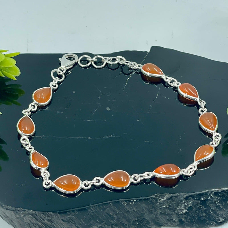 Carnelian Bracelets || .925 Sterling Silver || India-Nature's Treasures