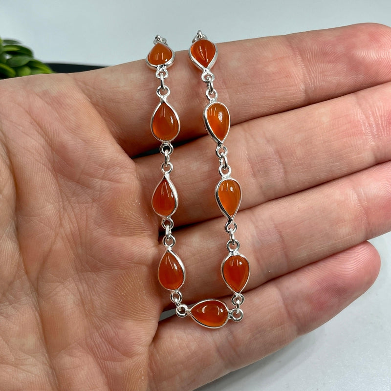 Carnelian Bracelets || .925 Sterling Silver || India-Nature's Treasures