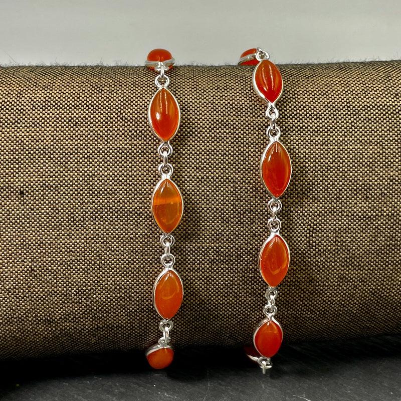 Carnelian Bracelets || .925 Sterling Silver || India-Nature's Treasures