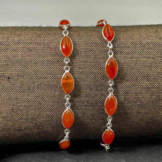 Carnelian Bracelets || .925 Sterling Silver || India-Nature's Treasures