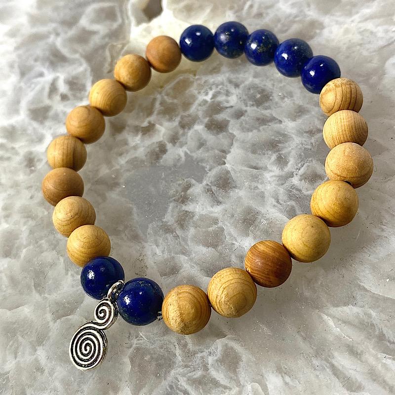 Cedar-wood Gemstone Power Bracelets-Nature's Treasures