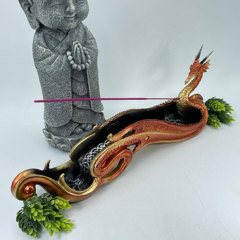 Celtic Fire Dragon Totem Incense Holder || Strength, Magic-Nature's Treasures