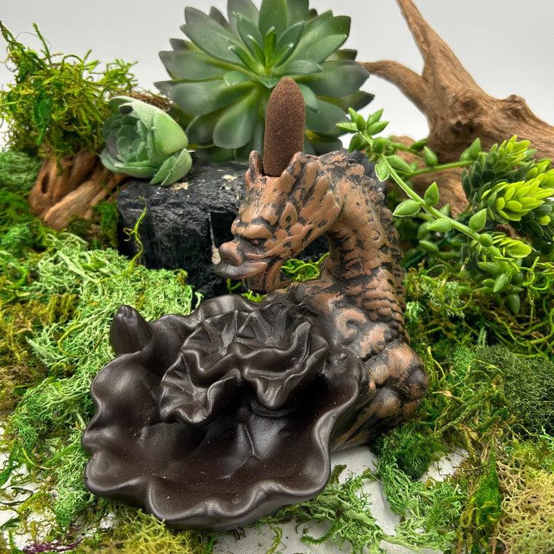 Ceramic Dragon Backflow Incense Burner-Nature's Treasures
