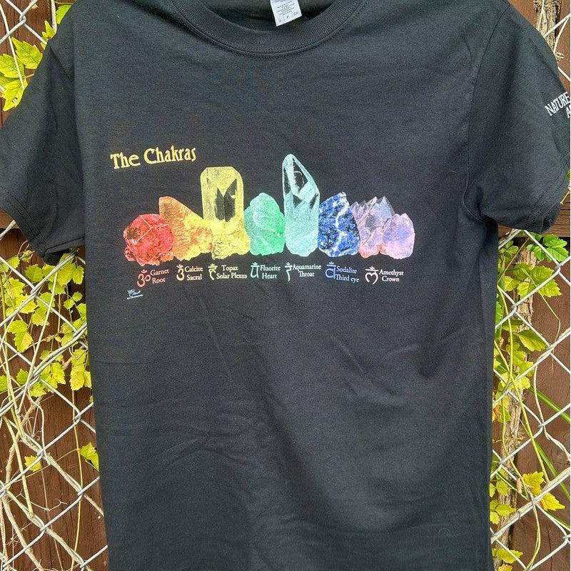 Chakra Gemstone Adult T-Shirts w/ Nature's Treasures-Nature's Treasures