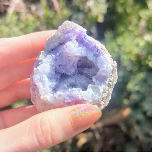 Chalcedony With Fluorite Cluster Geode || Trunk Show-Nature's Treasures