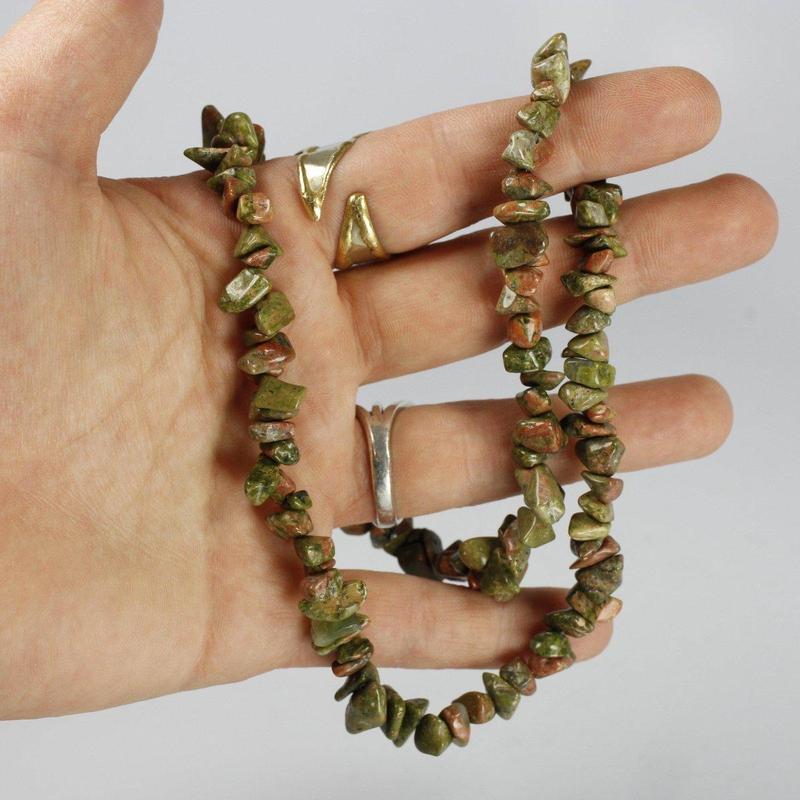 Chip Necklace Choker - Unakite-Nature's Treasures